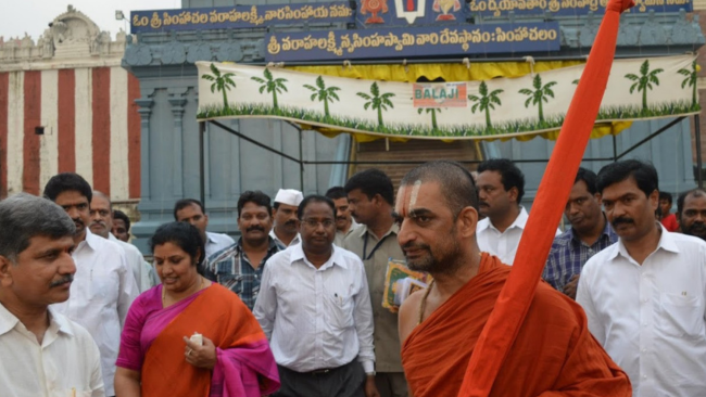 HH Sri Chinna Jeeyar Swamiji visits Simhachalam, AP, India 2012 Oct 13
