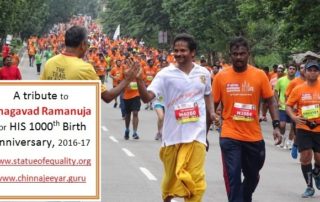 A tribute to Bhagavad Ramanuja-Couple of volunteers participated in half Marathon