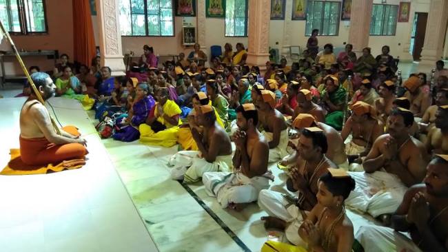 HH Swamiji giving samasrayanam to the devotees at Sitanagaram Asram