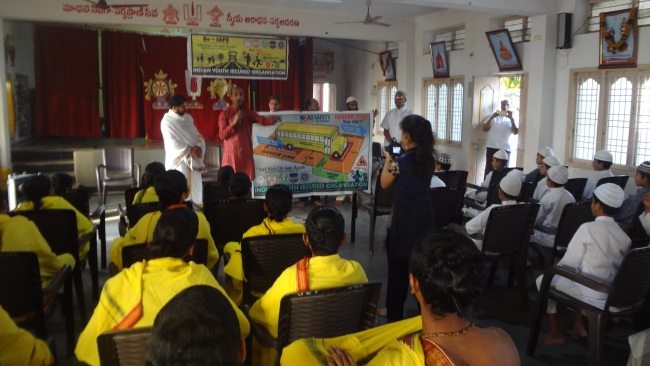 Road Safety Measures explained to Vedic Students