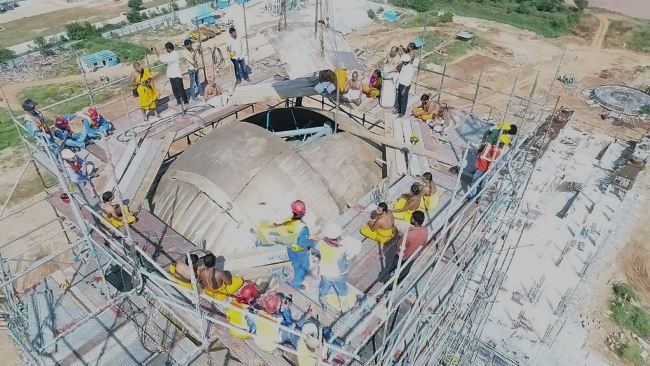 216 Feet of Ramanujacharya Statue Now Seen in Complete Posture!