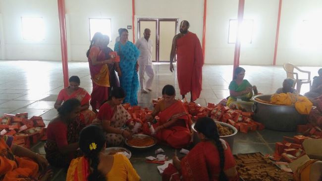 Swamiji's Thirunakstram - Preparation Begins with Packaging of sweets