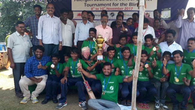 Netra Vidyalaya Wins CHAMPION TROPHY In Allergan Southzone School Cricket Tournament !!!