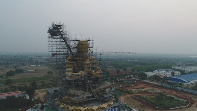 Polishing of the Statue underway and Dynamic Fountain work picks up the pace chinnajeeyar
