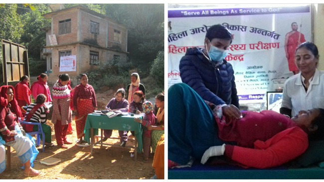 Jeeyar Educational Trust Nepal, Vikasatarangini Nepal conducted Womens Health Camp in Kavre District - Nepal