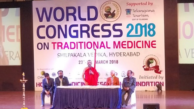 Millions of species on Earth do not need medicine, why are we being dependant on them – Swamiji speaks at World Congress for Traditional Medicine
