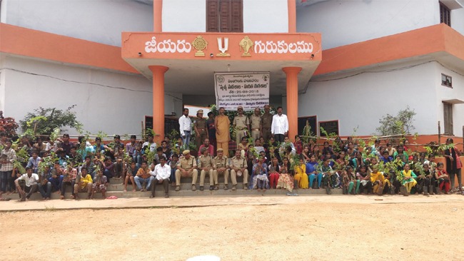 Clean and Green school drive in Jeeyar Gurukulams turned out to be a Splendid Success