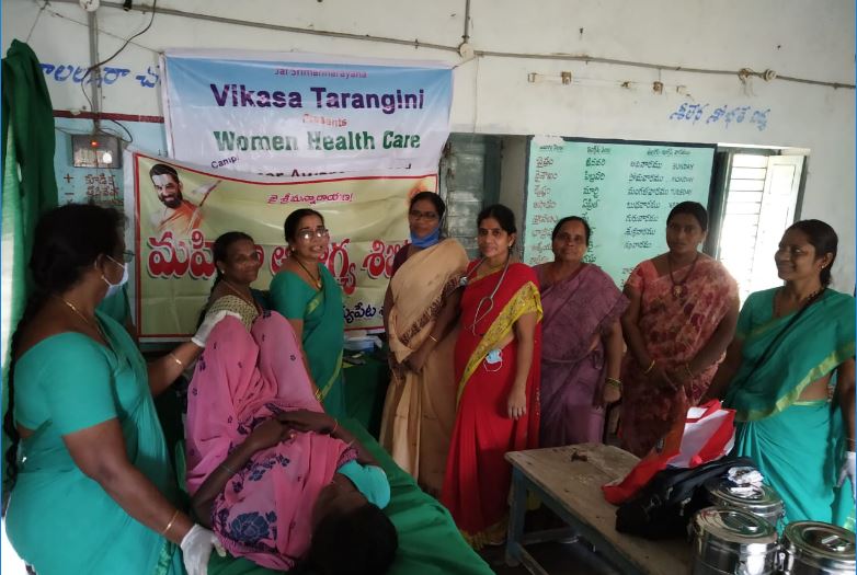 Women Health Care Conducted Cancer Awareness and Detection Camp at Jaggaiahpeta