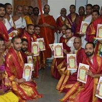 Exams on Vedam, 135 Students from all over Bharath appeared! Conducted by JET, Guided by Sri Chinna Jeeyar Swamiji