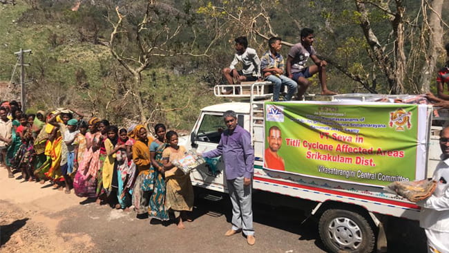 Thithli cyclone relief activities by VTS Bharath .