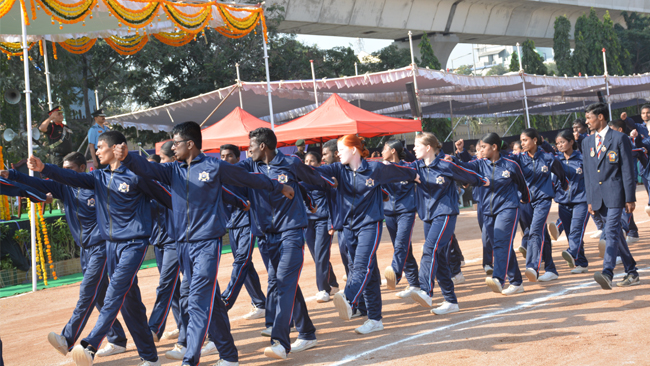 Netra Students creates history by taking part in NCC parade