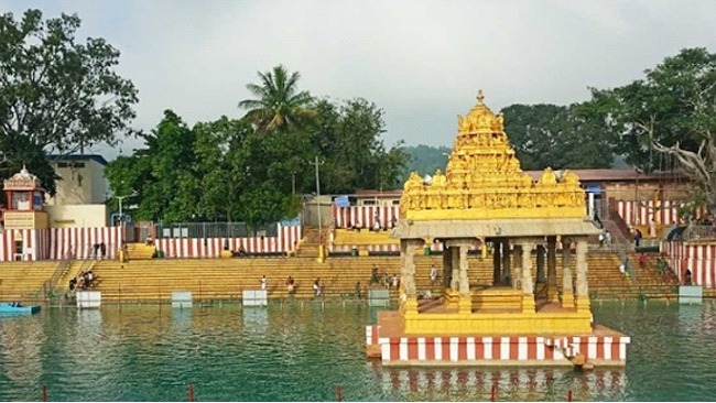 The Advent of God Srinivasa, the Hills and the Pond