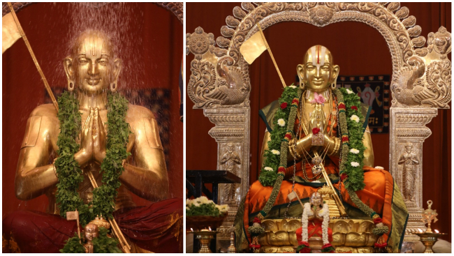 Arudra Nakshatram Sri Ramanujacharya Thirumanjana Seva Statue of Equality