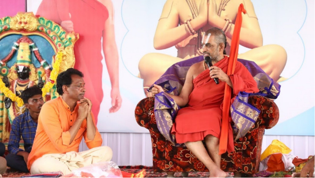 HH Sri Sri Chinna Jeeyar Swamiji inaguration of Pooja International School Sainik School Proddatur