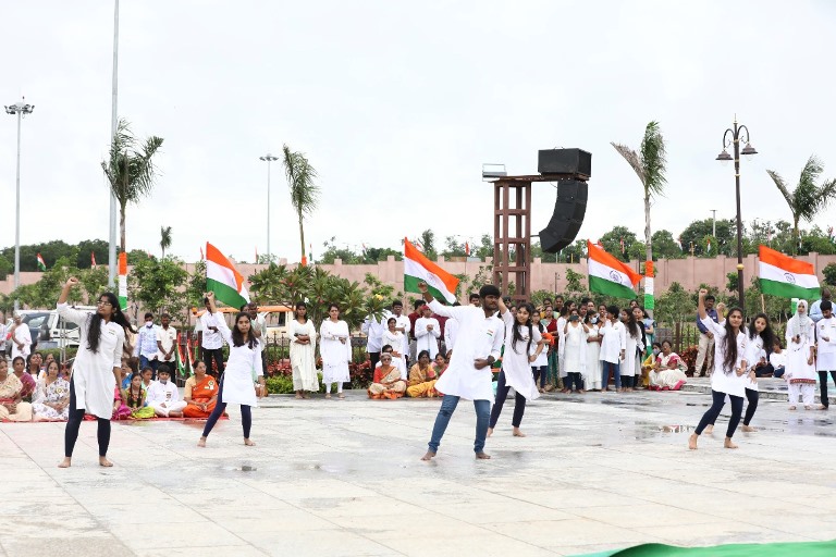 JIMS College Students dance performance in Independence Day Celebrations at Statue of Equality