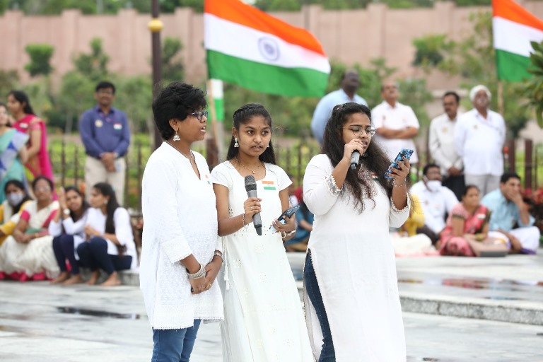JIMS College Students performance in Independence Day Celebration at Statue of Equality