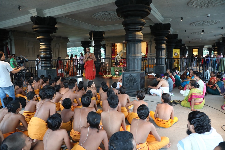 Sri Hayagriva Jayanthi Celebrations at Divya Desam Statue of Equality HH Chinna jeeyar Swamiji and devotees