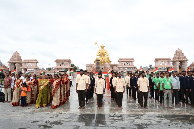 Statue of Equality Staff in Independence Day Celebrations