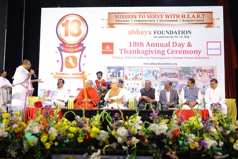 HH Chinna Jeeyar Swamiji Telangana Governor, Sri Jishnu Dev Varma Abhaya Foundation 18th Anniversary