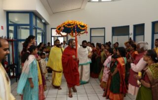 In the historic town of Herzogenaurach Bavaria Germany HH Chinna Jeeyar Swamiji