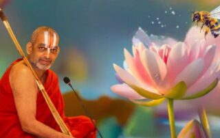 HH Chinna Jeeyar Swamiji Honeybee in Lotus