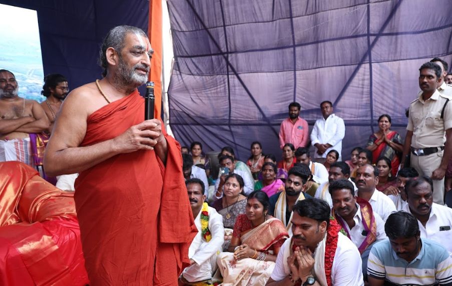 Sri Chinna Jeeyar Swamijis Divine Visit to Nalagonda Temple