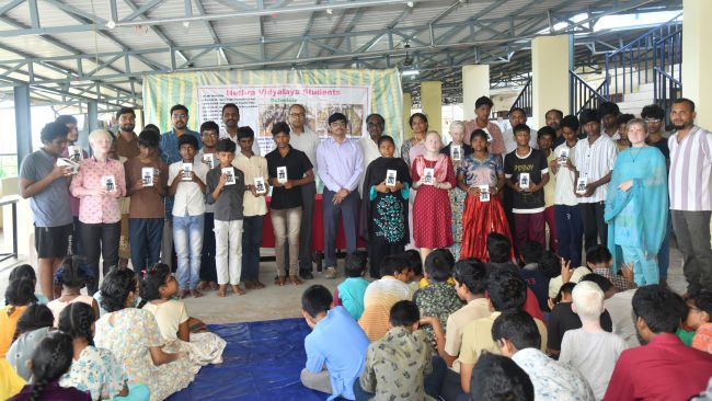 Worldwide Diamond Manufacturers Pvt. Ltd (WDM) CSR donors' visit to Nethra Vidyalaya Varija