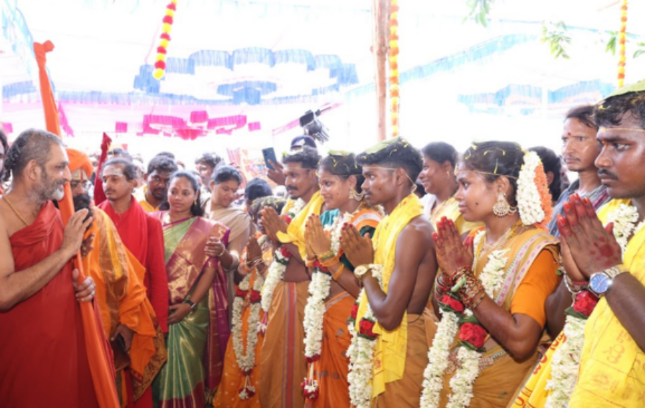 170 Tribal Couples Begin Their Sacred Journey with the Blessings of HH Chinna Jeeyar Swamiji