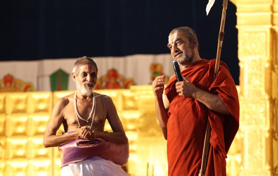HH Chinna Jeeyar Swamiji Sriman Varadacharya at Maha Samrajya Pattabhishekam Statue of Equality