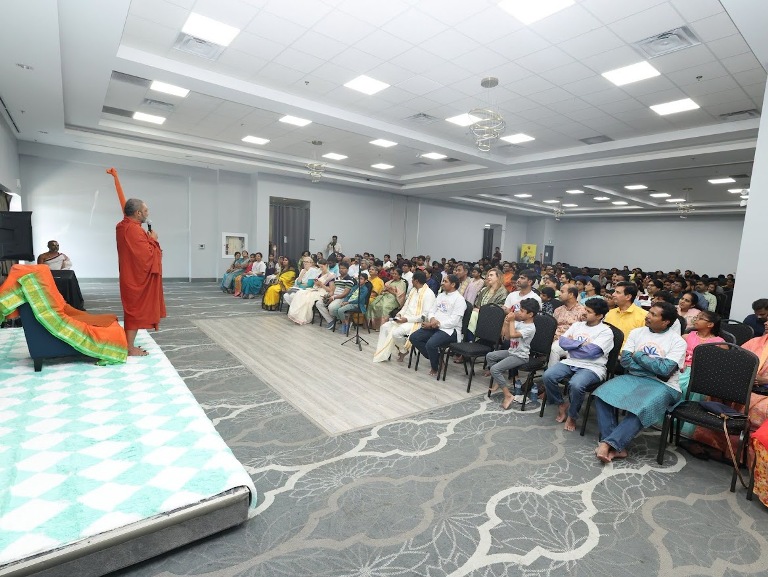 Audience at HH Chinna Jeeyar Swamiji talk about Impact of AI at Canada Toronto