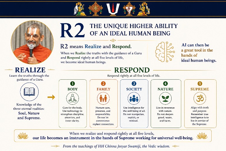 R2 The unique higher ability of an ideal human being - Sri hh chinna jeeyar swamiji