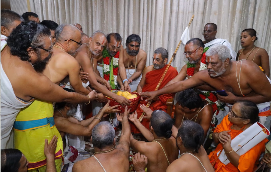 Swamiji’s Students Offer their Reverence to our Acharya