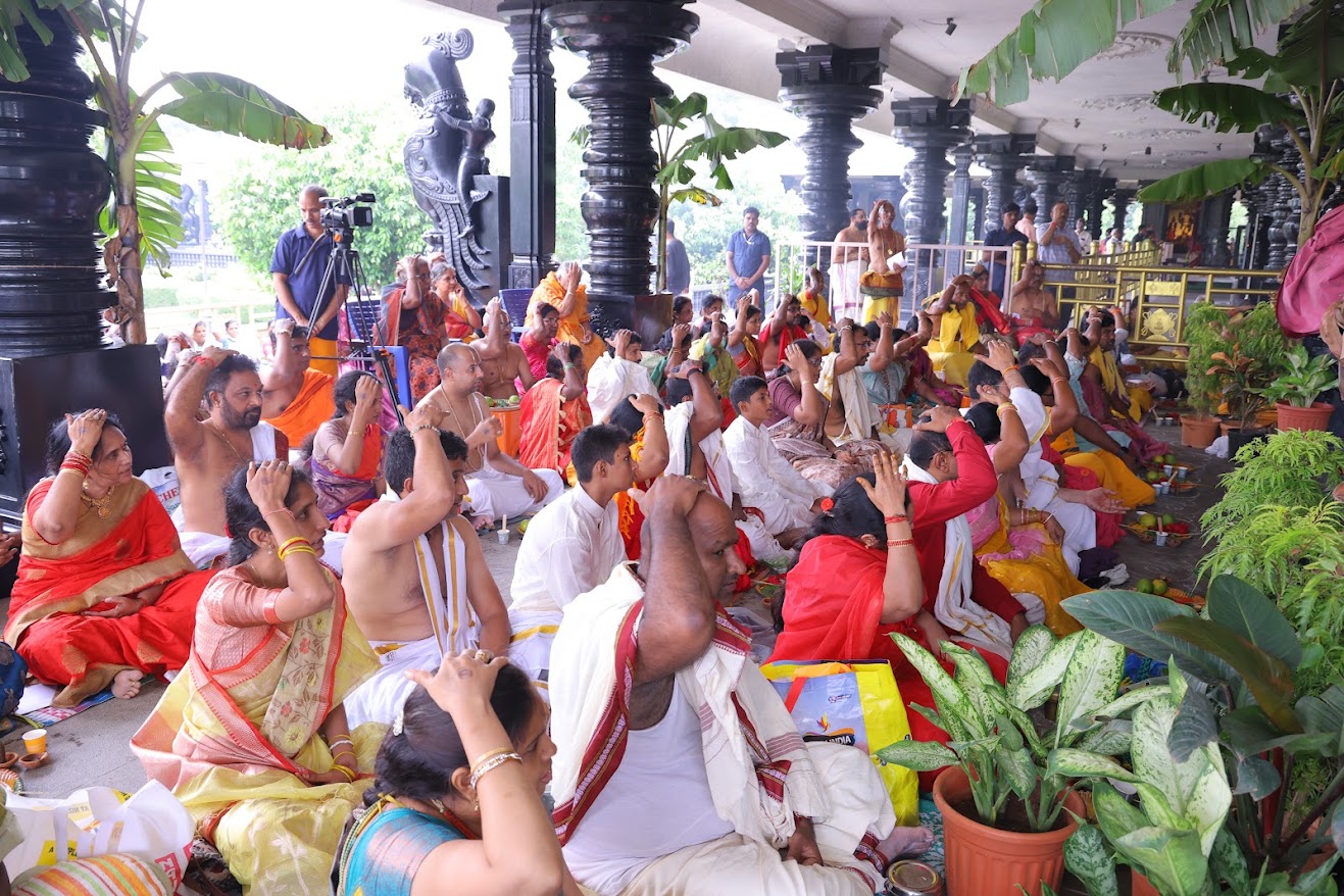 Devotees Sri Anantha Padmanabha Swami Vart at Statue of Equality