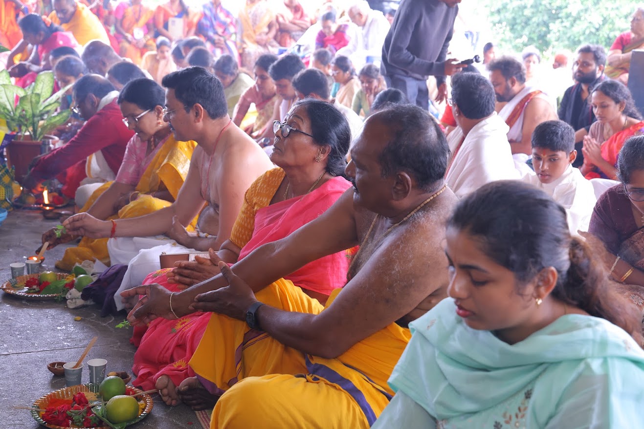 Devotees at Statue of Equality Sri Anantha Padmanabha Swami Vart