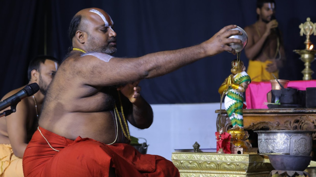 _Abhishekam to Lord Hanuman during Sundarakanda Parayanam