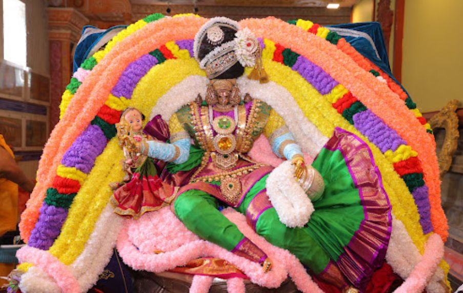 Saran Navaratri Celebrations Day 4 - Santana Lakshmi Alankaram at Divya Saketam and Statue of Equality