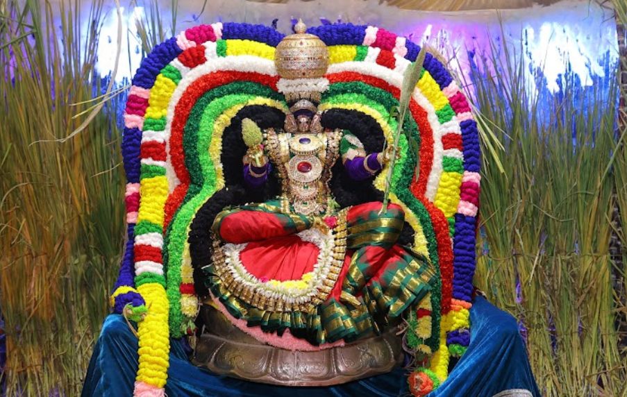 Saran Navaratri Celebrations Day 6 - Dhanya Lakshmi Alankaram at Divya Saketam and Statue of Equality